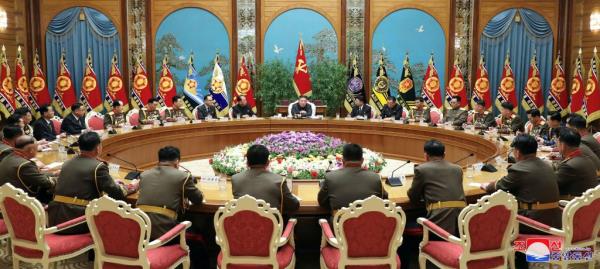 Kim Jong Un chairs meeting of the ruling Workers’ Party’s Central Military Commission on Monday.
