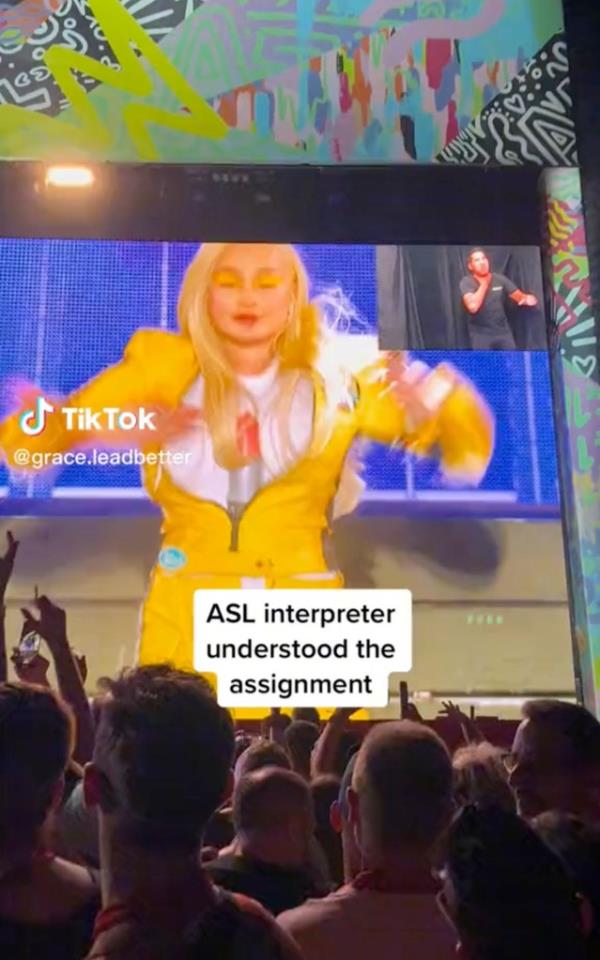 Sign language interpreter goes viral for sexual gestures during a Kim Petras concert