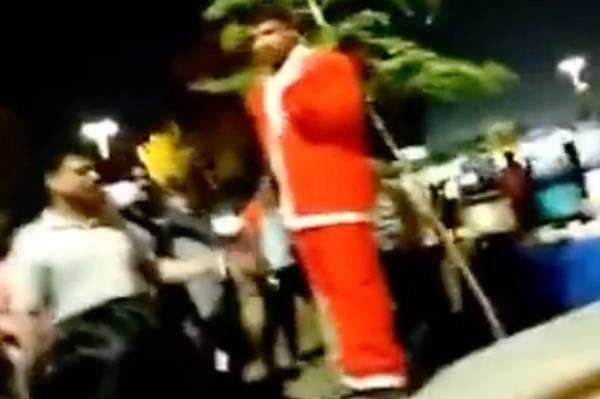 A still of the alleged incident in Ahmedabad, Gujarat, India.
