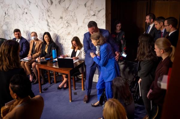 Feinstein, 89, returned to the Senate just last week after spending nearly three mo<em></em>nths away from Washington, DC,  recovering from a bout of shingles. 