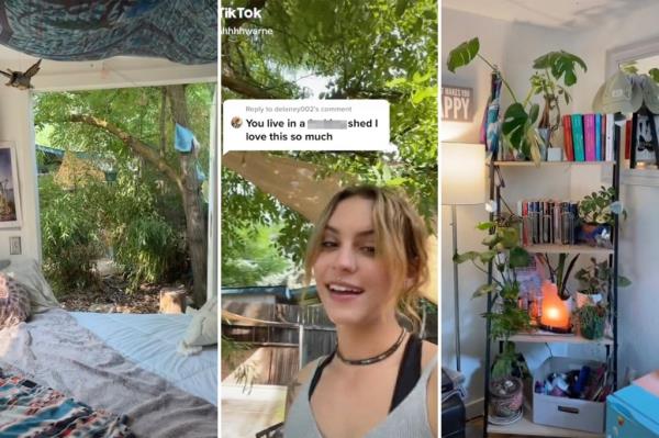 This TikTok creator has found a loophole to the cutthroat real estate market -- by living in a literal shed.